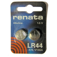 2x Renata LR44 Alkaline Knopfzelle