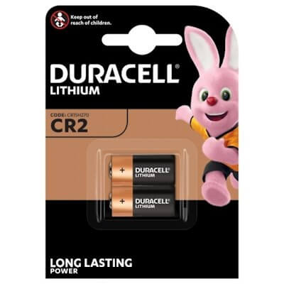 2x Duracell CR2 Lithium Batterie