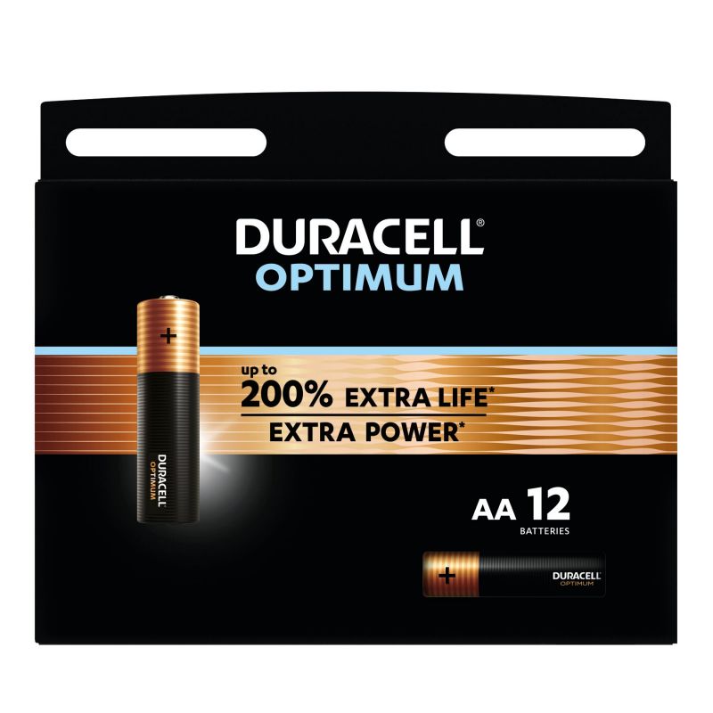 12x Duracell Optimum AA Alkaline Batterie Alkaline Batterie