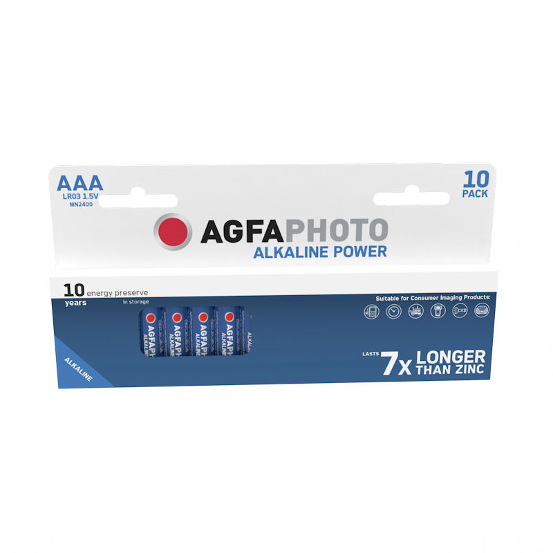 10x AgfaPhoto AAA Alkaline Batterie Alkaline Batterie