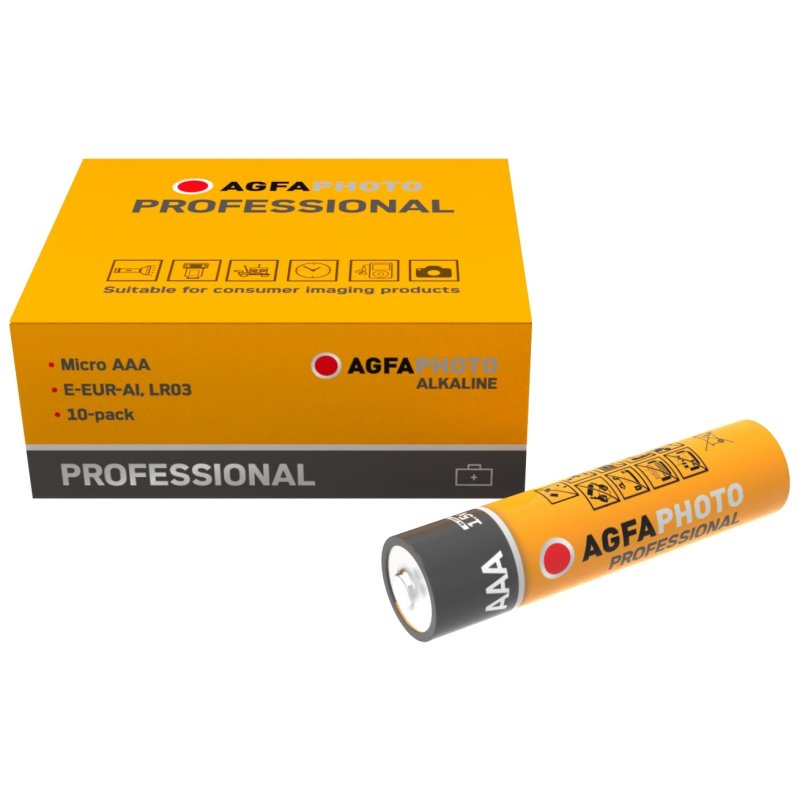 10x AgfaPhoto Professional AAA Alkaline Batterie Alkaline Batterie