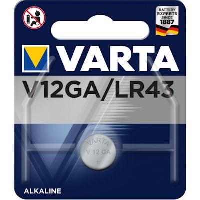 Varta V12GA / LR43 Alkaline Knopfzelle