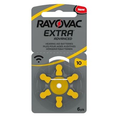 6x Rayovac 10 (gelb) Hörgerätebatterien Zink Luft Knopfzelle