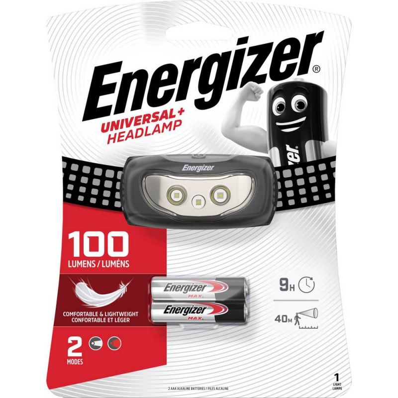 Energizer Universal 100 Stirnlampe mit AAA Batterien Stirnlampe Taschenlampe