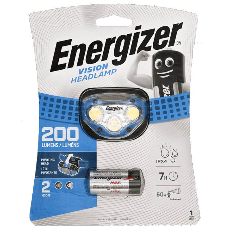 Energizer Vision 200 Stirnlampe mit AAA Batterien Stirnlampe Taschenlampe