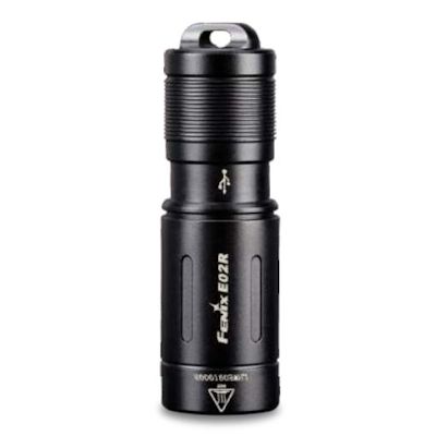 Fenix E02R LED Taschenlampe schwarz mit Akku LED-Taschenlampe Taschenlampe