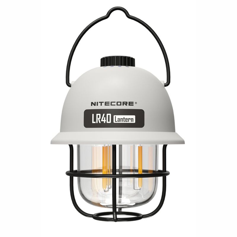 Nitecore Camping Laterne LR40 weiss mit Li-Ion Akku Camping Laterne Taschenlampe