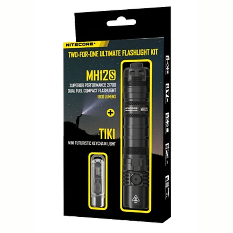 SET Nitecore MH12S + TIKI LED-Taschenlampe Taschenlampe