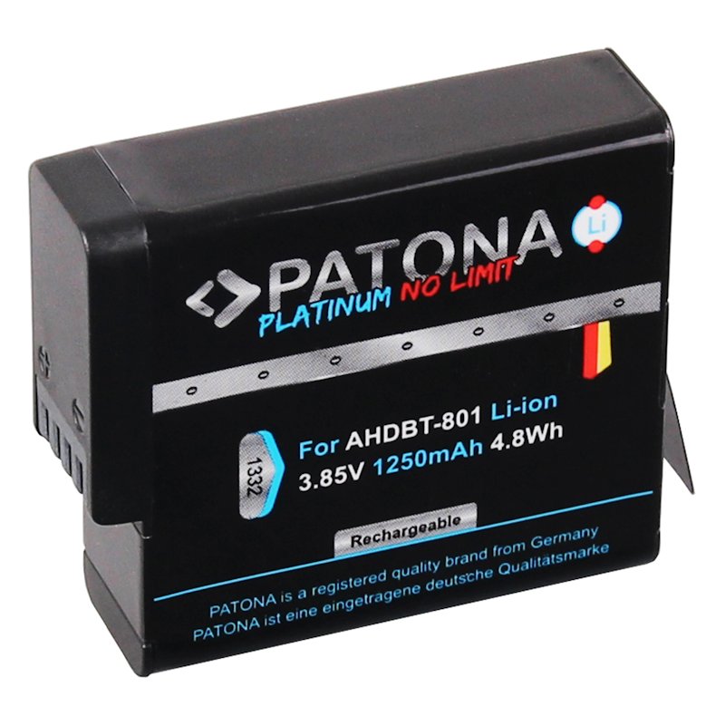 Patona Akku kompatibel zu GoPro Hero 8 Li-Ion Lithium Akku