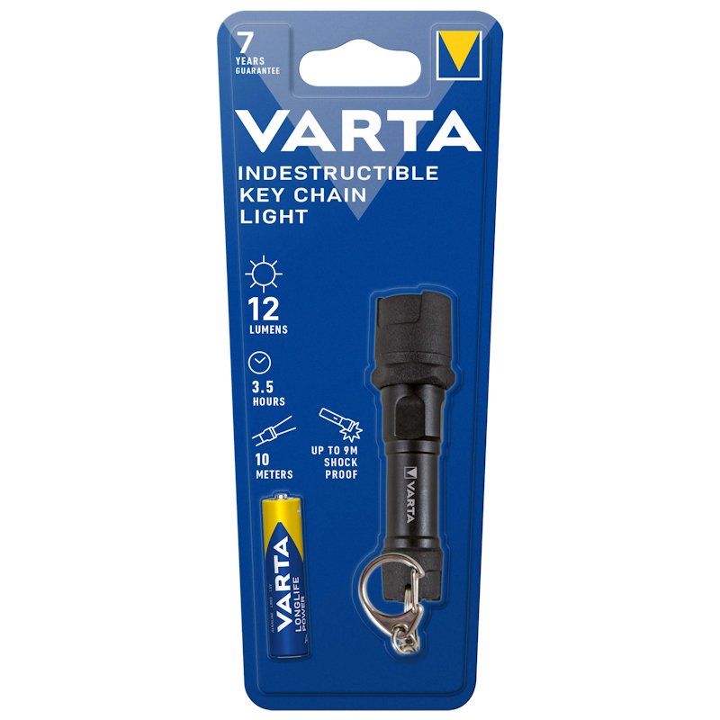 Varta Indestructible Key Chain Light mit Batterie LED-Taschenlampe Taschenlampe