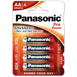 4x Panasonic Pro Power AA Alkaline Batterie 1.5 Volt