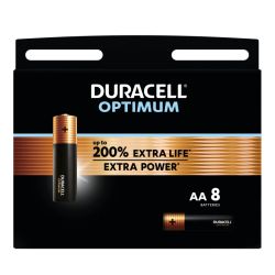 8x Duracell Optimum AA Alkaline Batterie 1.5 Volt