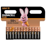 12x Duracell Plus AAA 1.5 Volt
