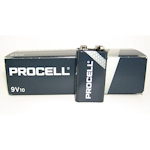 10x Procell 9V (Duracell Industrial) Alkaline Batterie 9 Volt