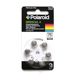 6x Polaroid 312 (braun) Hörgerätebatterien 1.45 Volt
